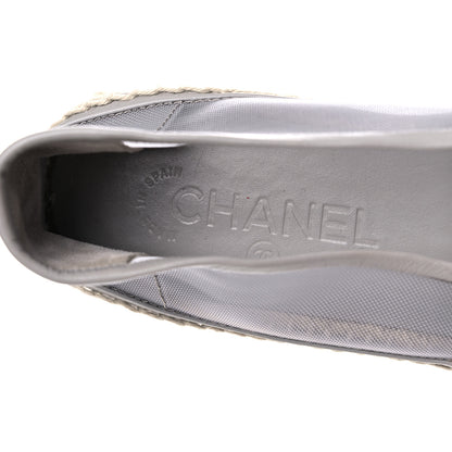 Chanel Mesh Grosgrain CC Espadrilles 39 Grey 14 of 15