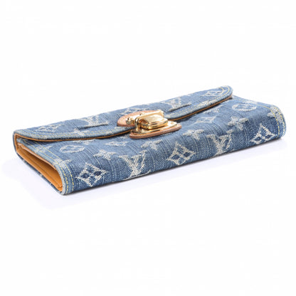 Louis Vuitton Denim Amelia Wallet Blue 4 of 8
