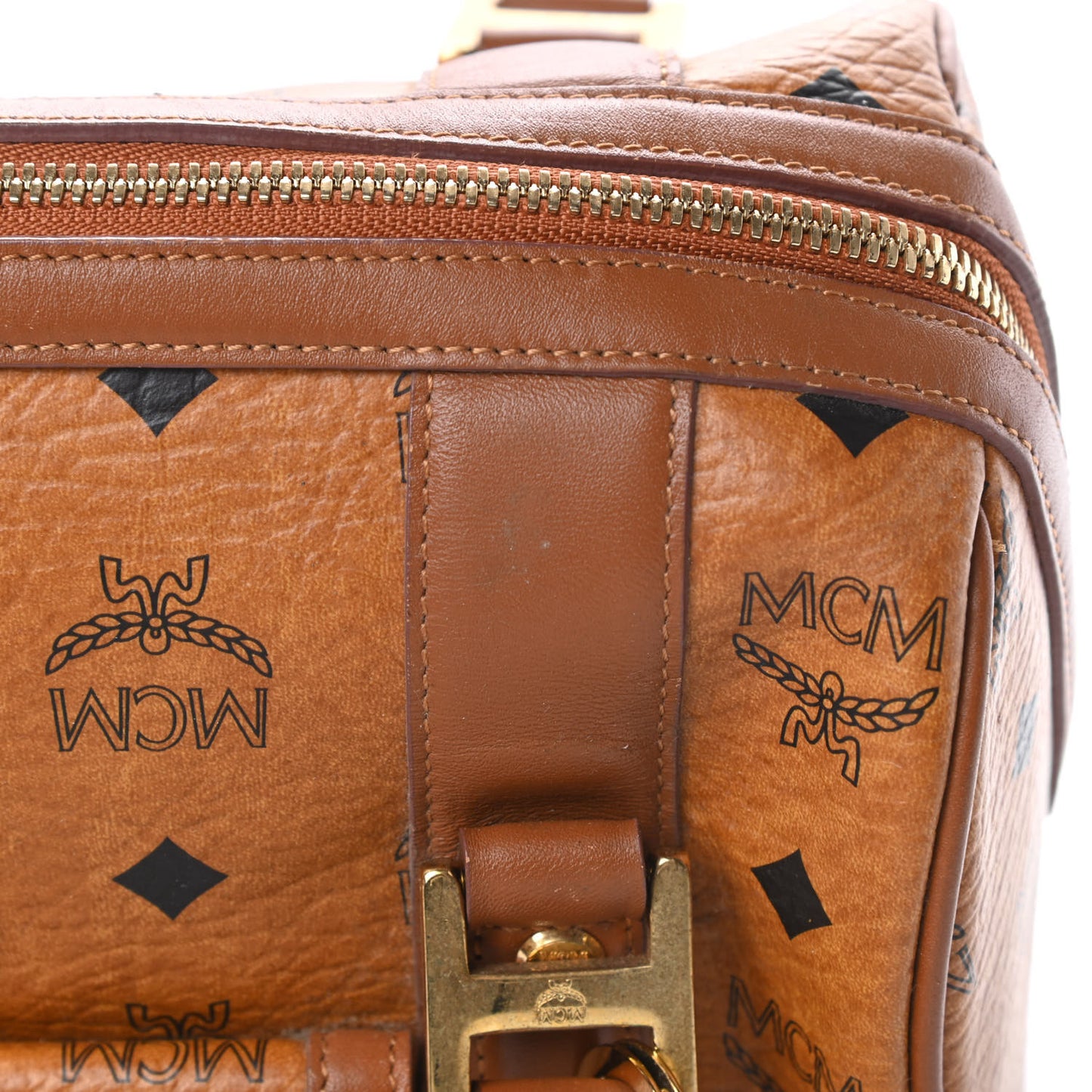 Visetos Small Boston Bag Cognac