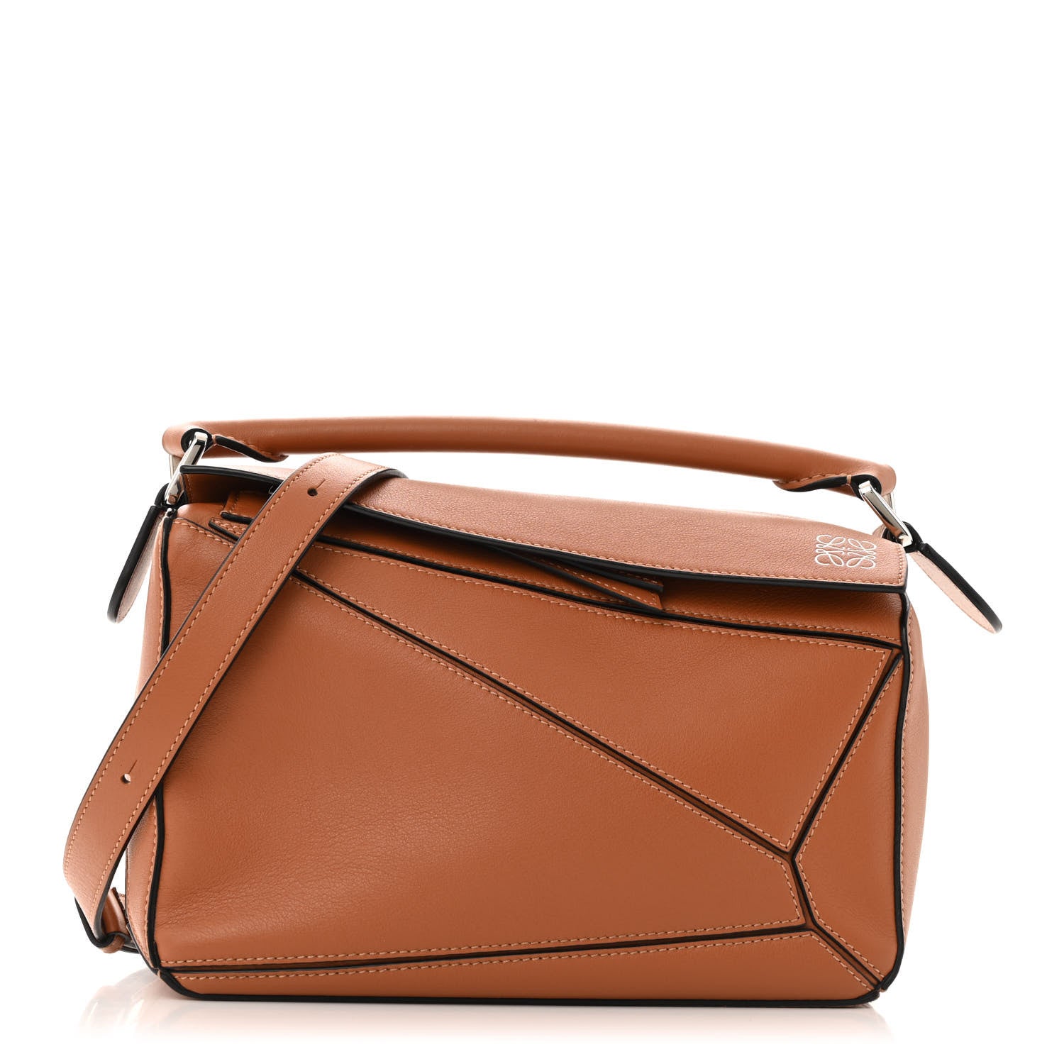 Loewe Calfskin Small Puzzle Bag Tan 1 of 12