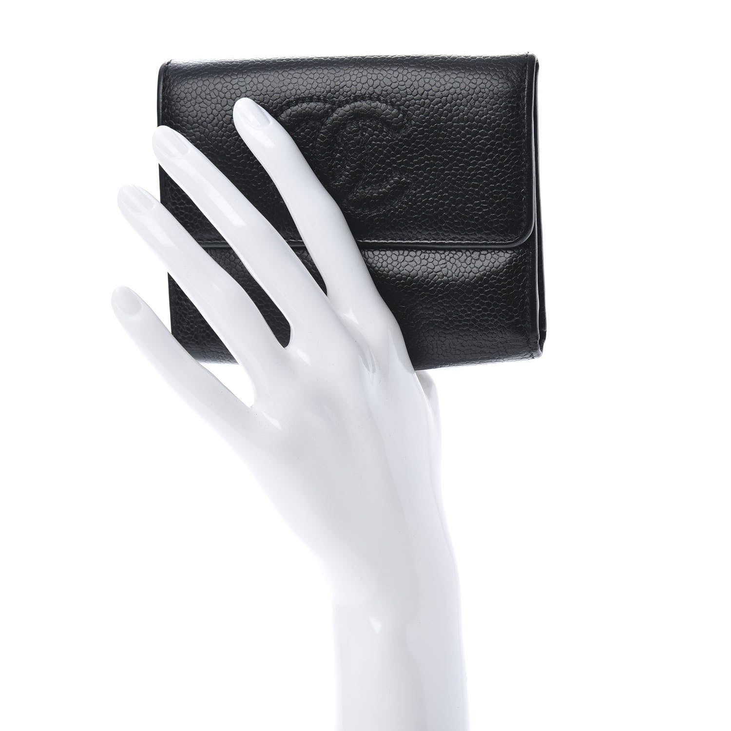 Chanel Caviar Timeless CC Compact Flap Wallet Black 2 of 10