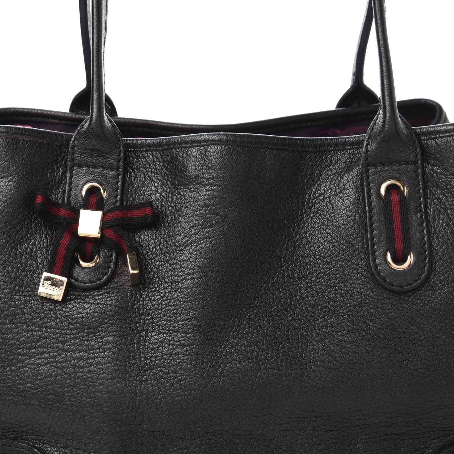 Gucci Calfskin Medium Princy Tote Black 10 of 12
