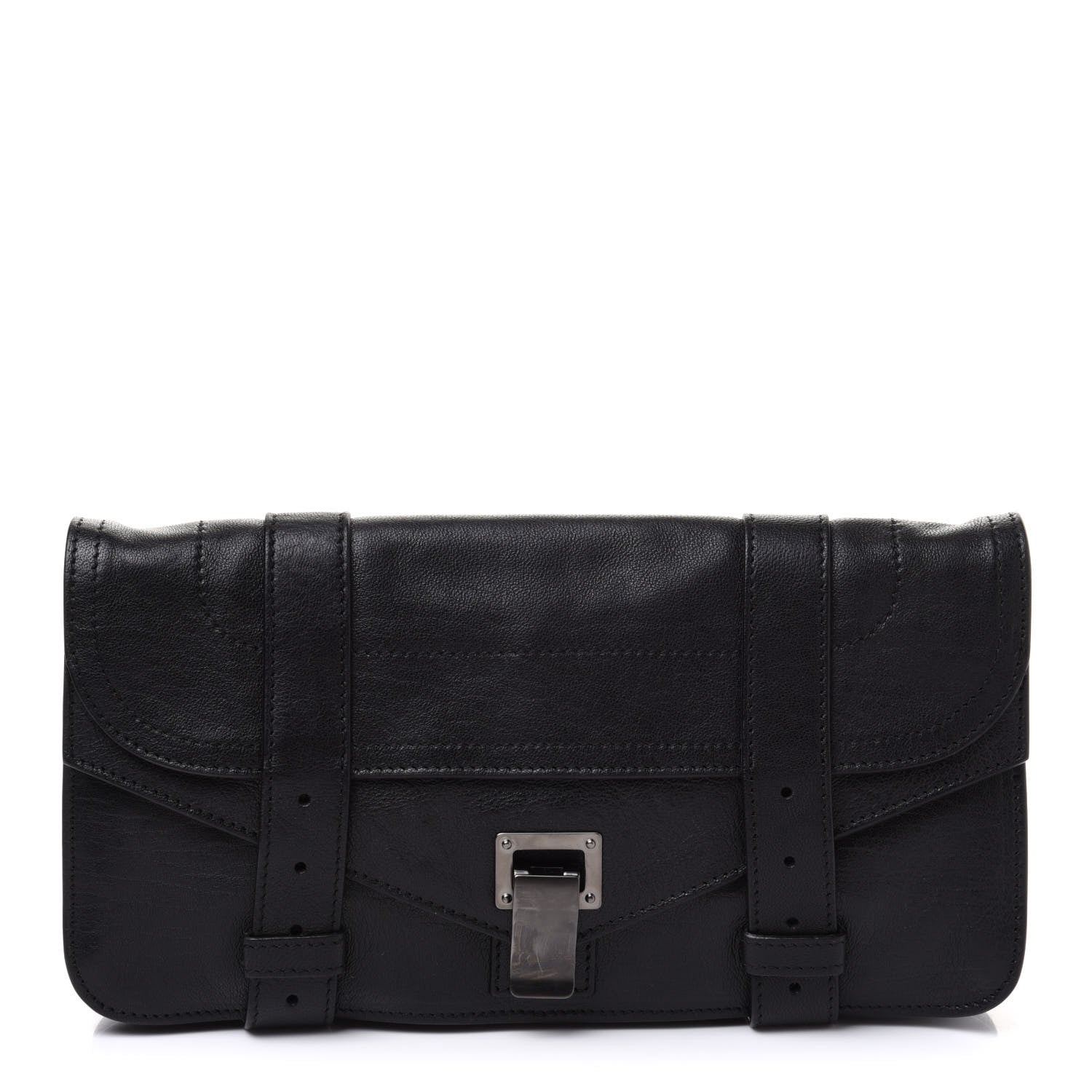 Proenza Schouler Lambskin PS1 Pochette Clutch Black 1 of 12