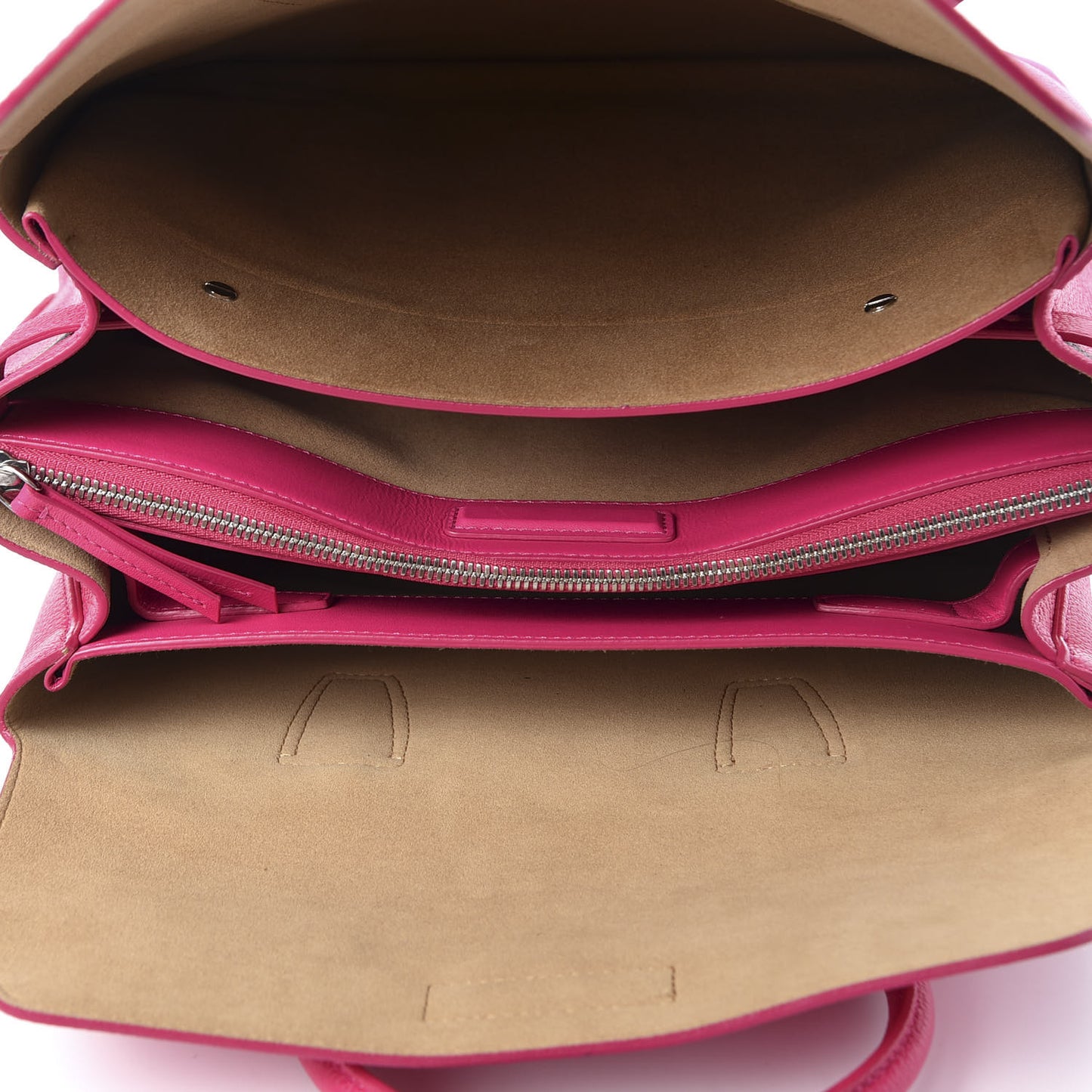 Grained Calfskin Medium Milla Tote Beetroot Pink