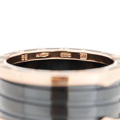 Bulgari 18K Rose Gold Black Ceramic B.Zero1 Four-Band Ring 65 11 5 of 7