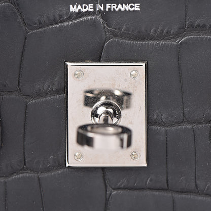 Hermes Matte Niloticus Crocodile Birkin 25 Graphite 26 of 33