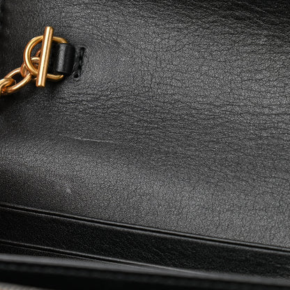Gucci Calfskin Matelasse GG Marmont Chain Wallet Black 13 of 14