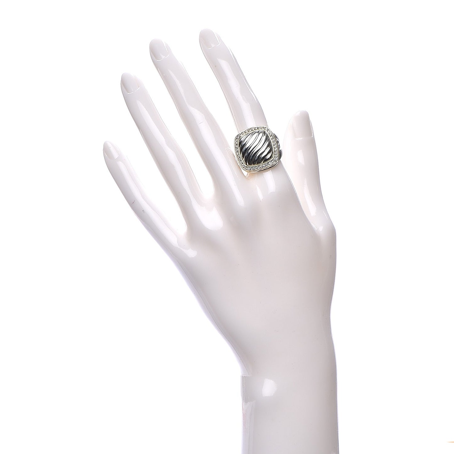 Sterling Silver 18K Yellow Gold Diamond Albion Ring 5.75