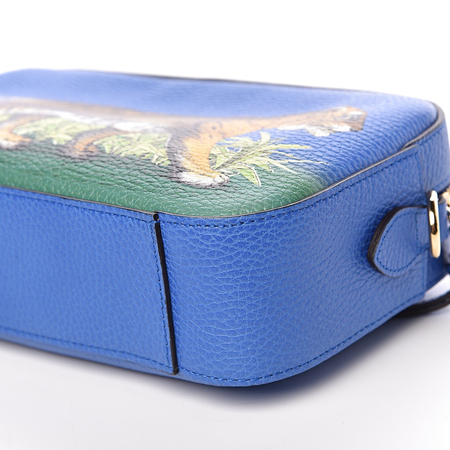 Calfskin Sylvie Tiger Print Camera Bag Multicolor Dark Sky