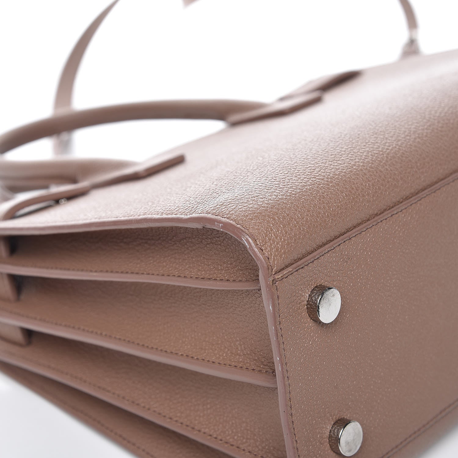 Saint Laurent Grained Calfskin Baby Sac De Jour Taupe 12 of 15
