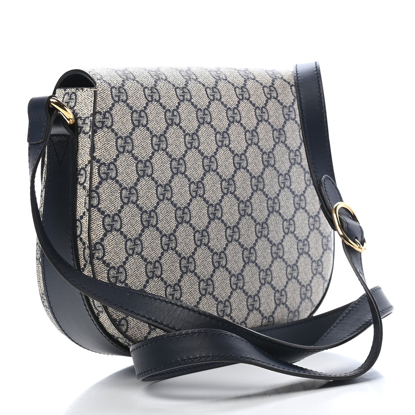 GG Supreme Monogram Small Messenger Shoulder Bag Beige Blue Navy