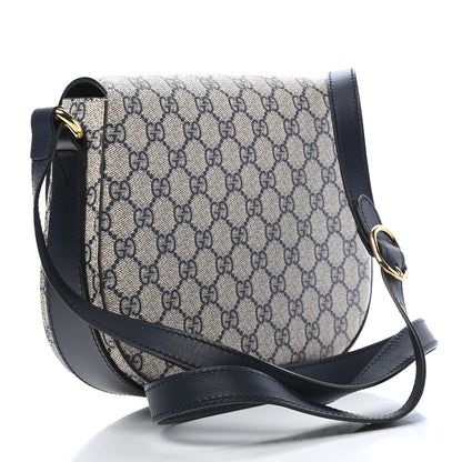 Gucci GG Supreme Monogram Small Messenger Shoulder Bag Beige Blue Navy 2 of 9