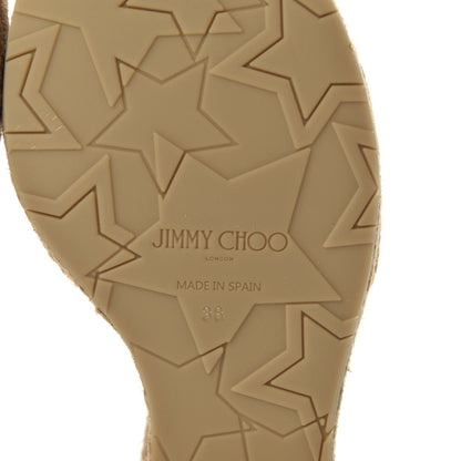 Jimmy Choo Nappa Almen Rope Cork Wedge Sandal 38 Chalk 8 of 8