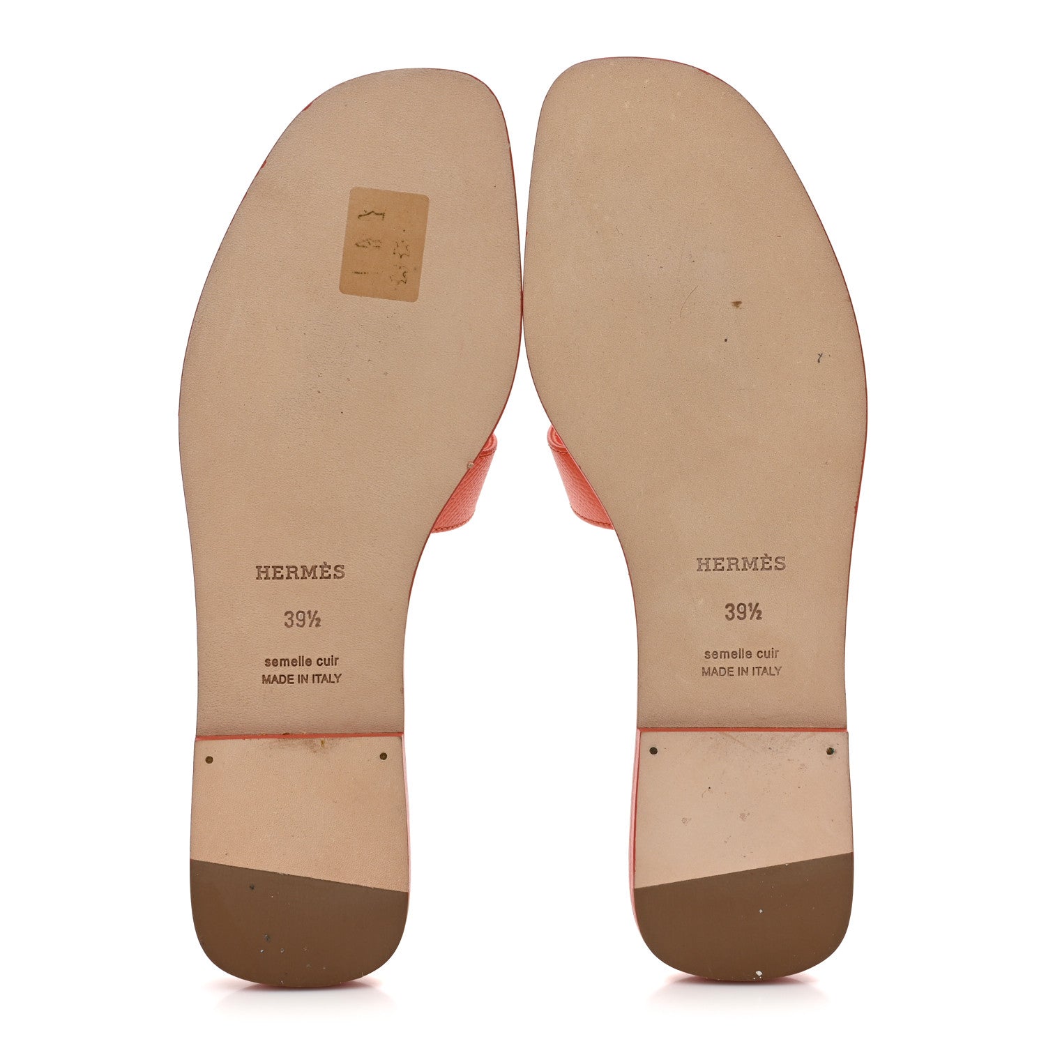 Hermes Epsom Oran Sandals 39.5 Orange Poppy 5 of 8