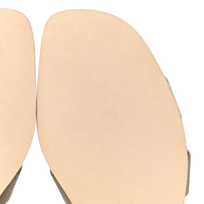 Hermes Epsom Oran Sandals 37.5 Etoupe 7 of 12