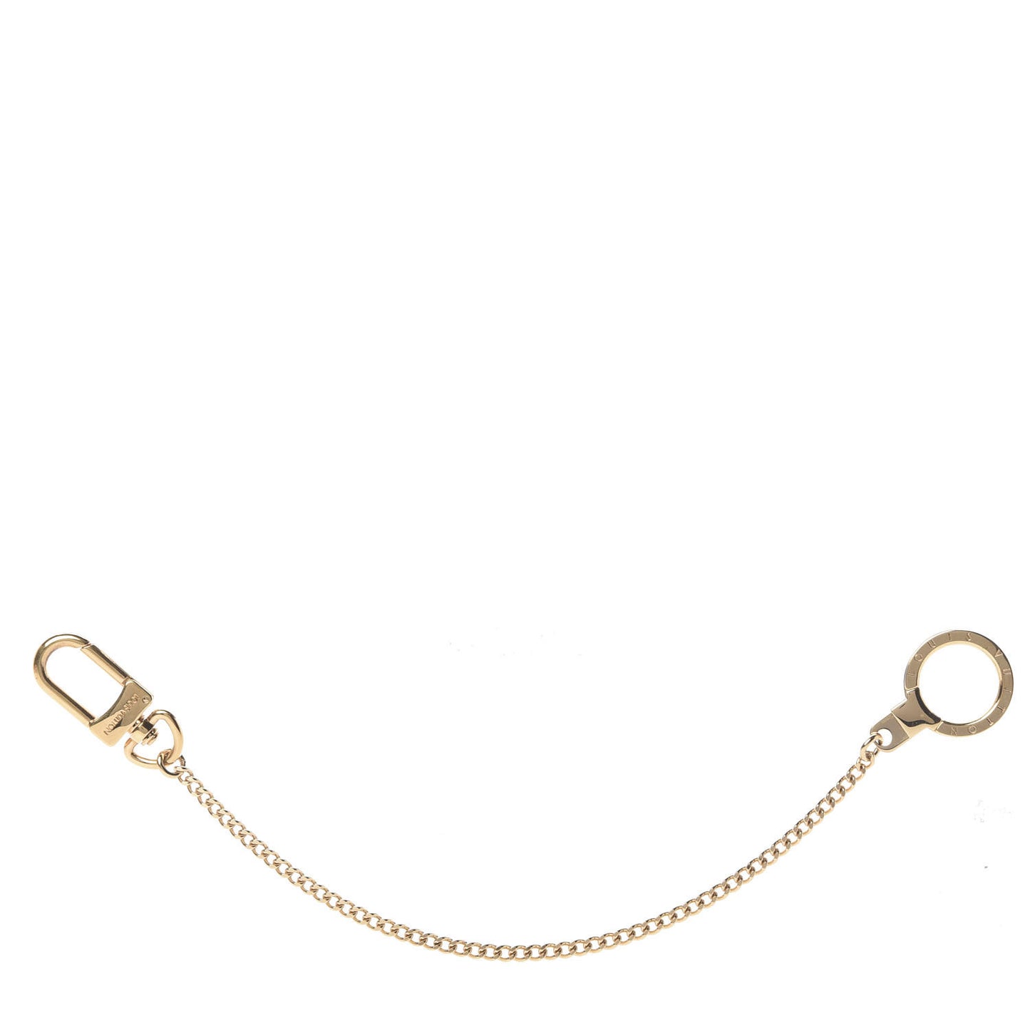 Metal Pochette Extender Key Ring Chain Gold