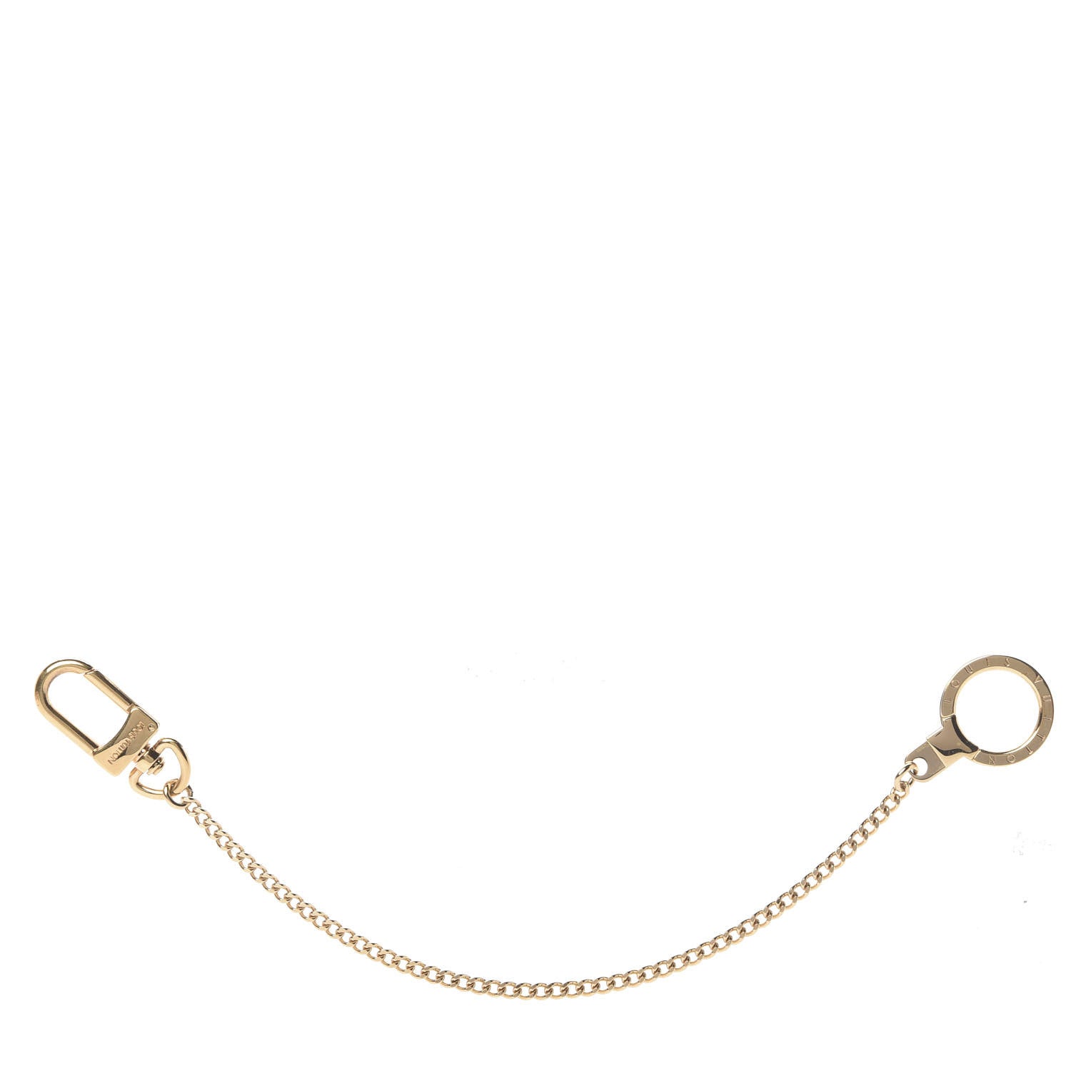Louis Vuitton Metal Pochette Extender Key Ring Chain Gold 1 of 5