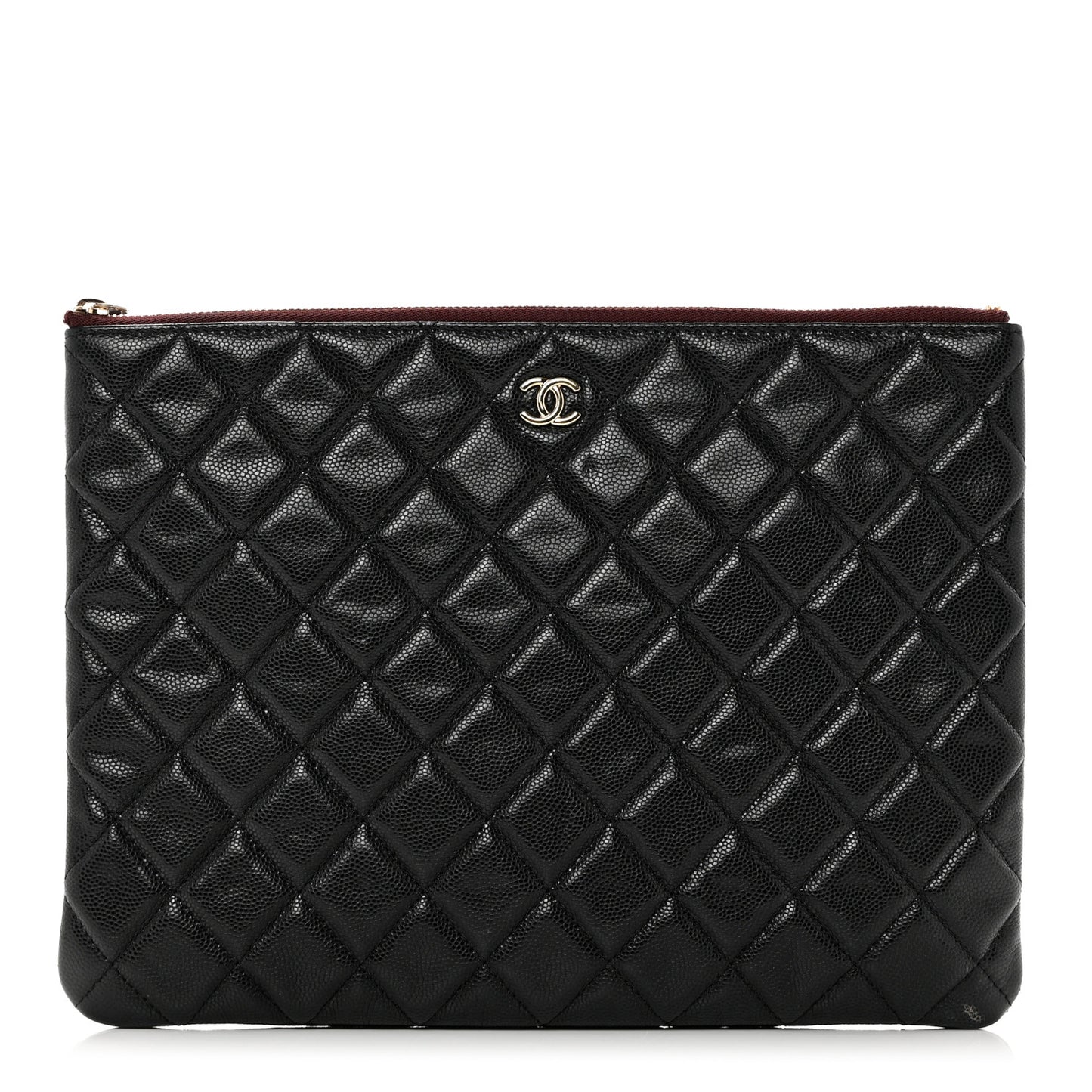Caviar Quilted Medium Cosmetic Case Black