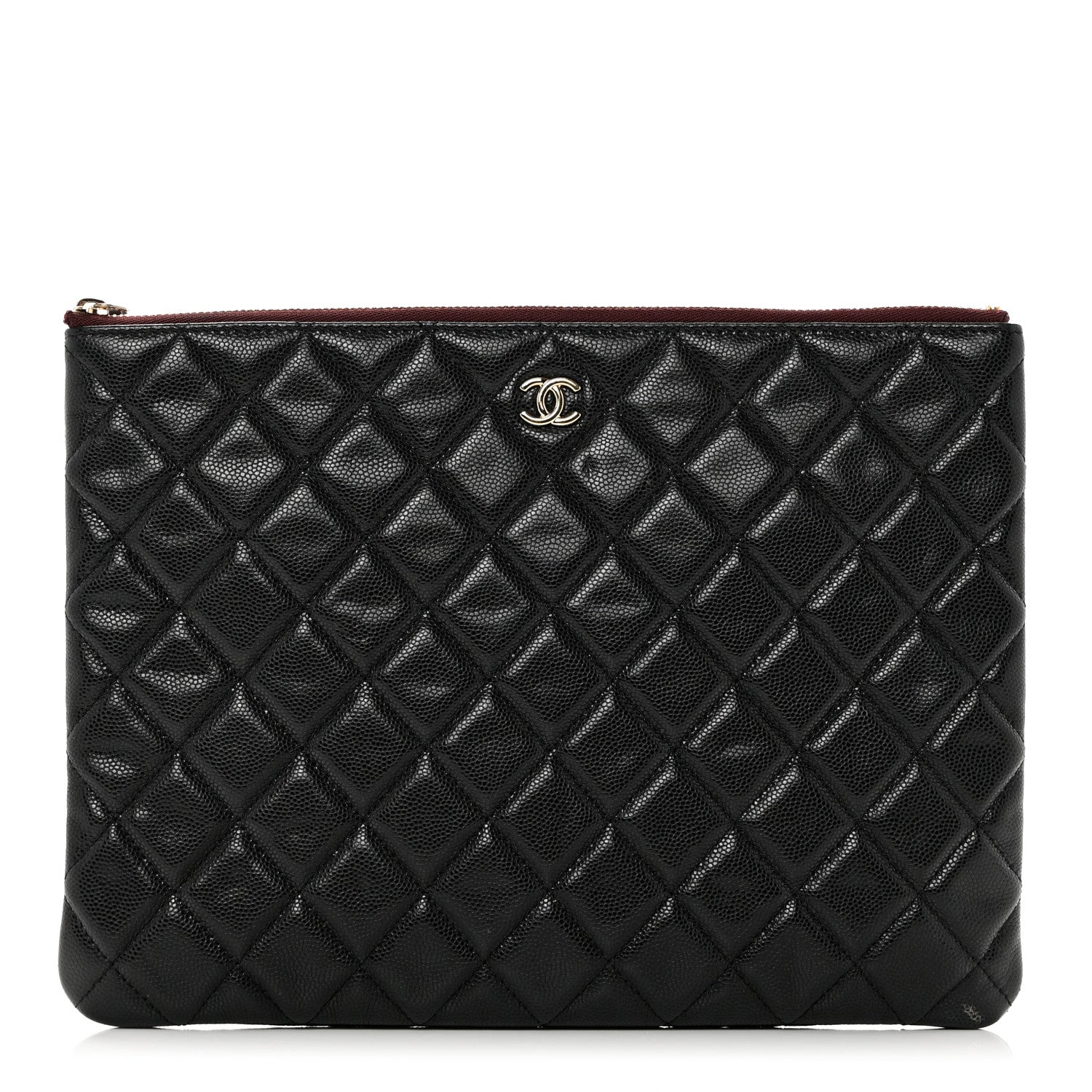 Chanel Caviar Quilted Medium Cosmetic Case Black 1 of 8