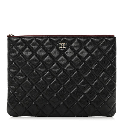 Chanel Caviar Quilted Medium Cosmetic Case Black 1 of 8