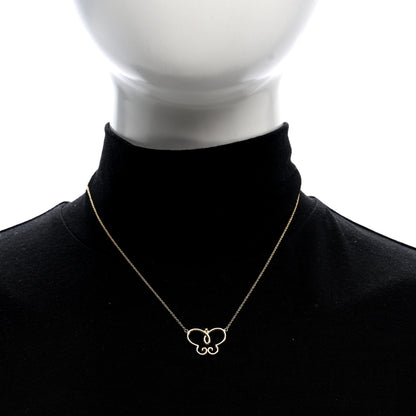Tiffany 18K Yellow Gold Paloma Picasso Butterfly Pendant Necklace 2 of 5