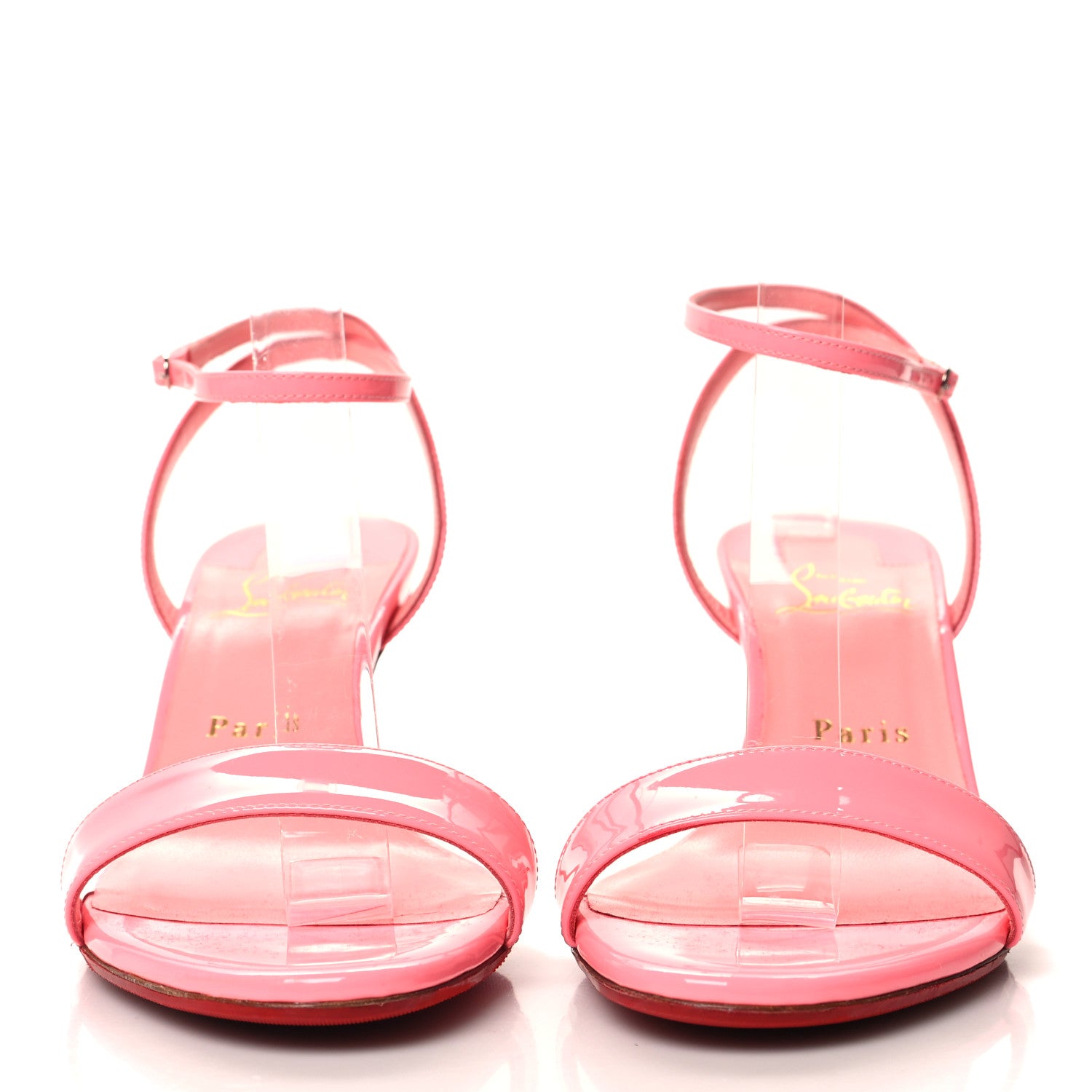 Christian Louboutin Patent Epic 70 Sandals 38 Bubble Gum 2 of 7