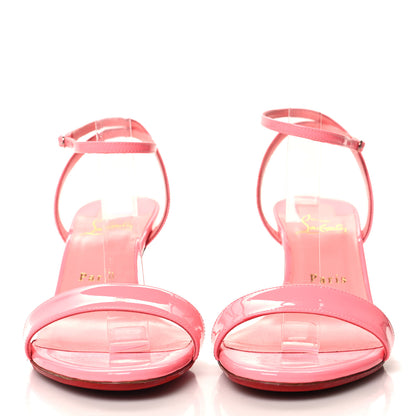 Christian Louboutin Patent Epic 70 Sandals 38 Bubble Gum 2 of 7