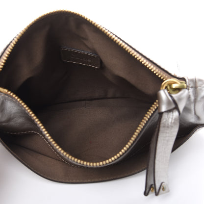Chloe Metallic Calfskin Marcie Clutch Pewter 5 of 11