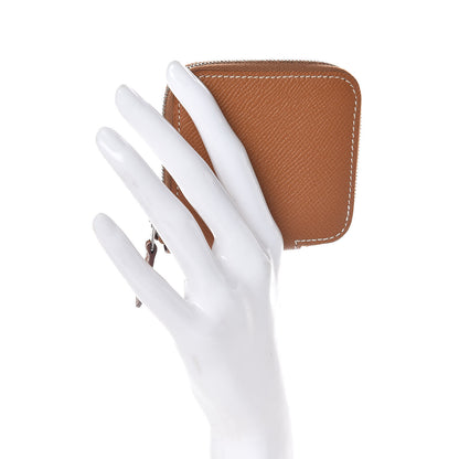 Hermes Epsom Silk'in Coin Purse Gold 2 of 8