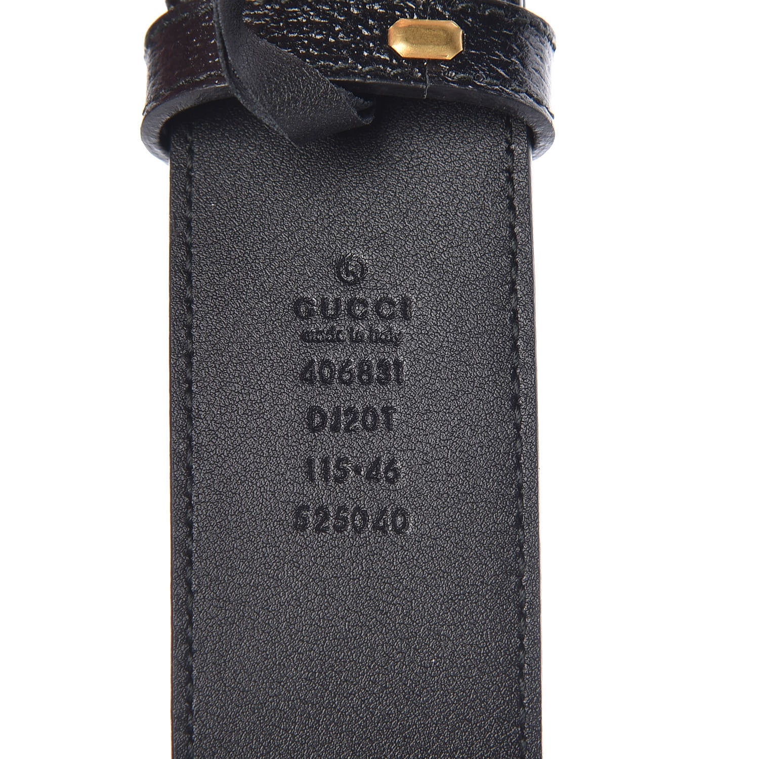 Gucci Textured Calfskin Double G 40mm Belt 115 46 Black 4 of 6