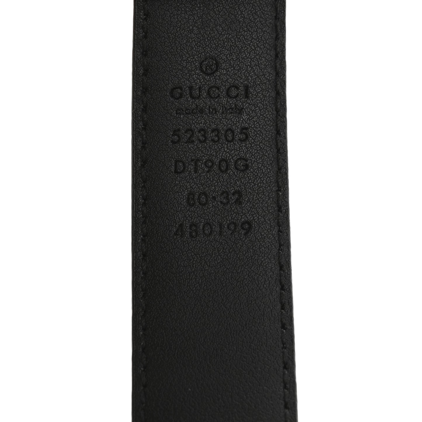 Calfskin Icaro G Cube 25mm Belt 80 32 Black