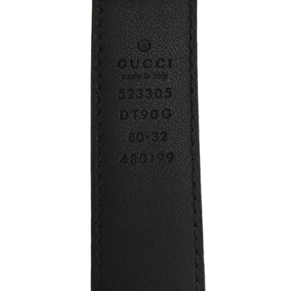 Gucci Calfskin Icaro G Cube 25mm Belt 80 32 Black 5 of 5