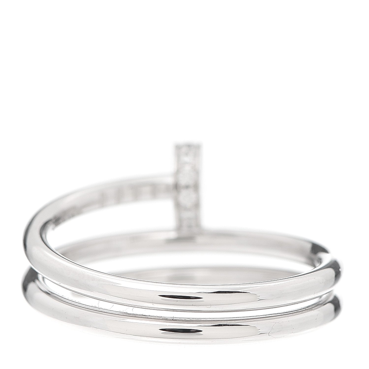 Cartier 18K White Gold Diamond Double Wrap Juste Un Clou Ring 53 6.25 3 of 7