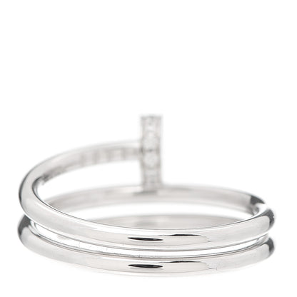 Cartier 18K White Gold Diamond Double Wrap Juste Un Clou Ring 53 6.25 3 of 7