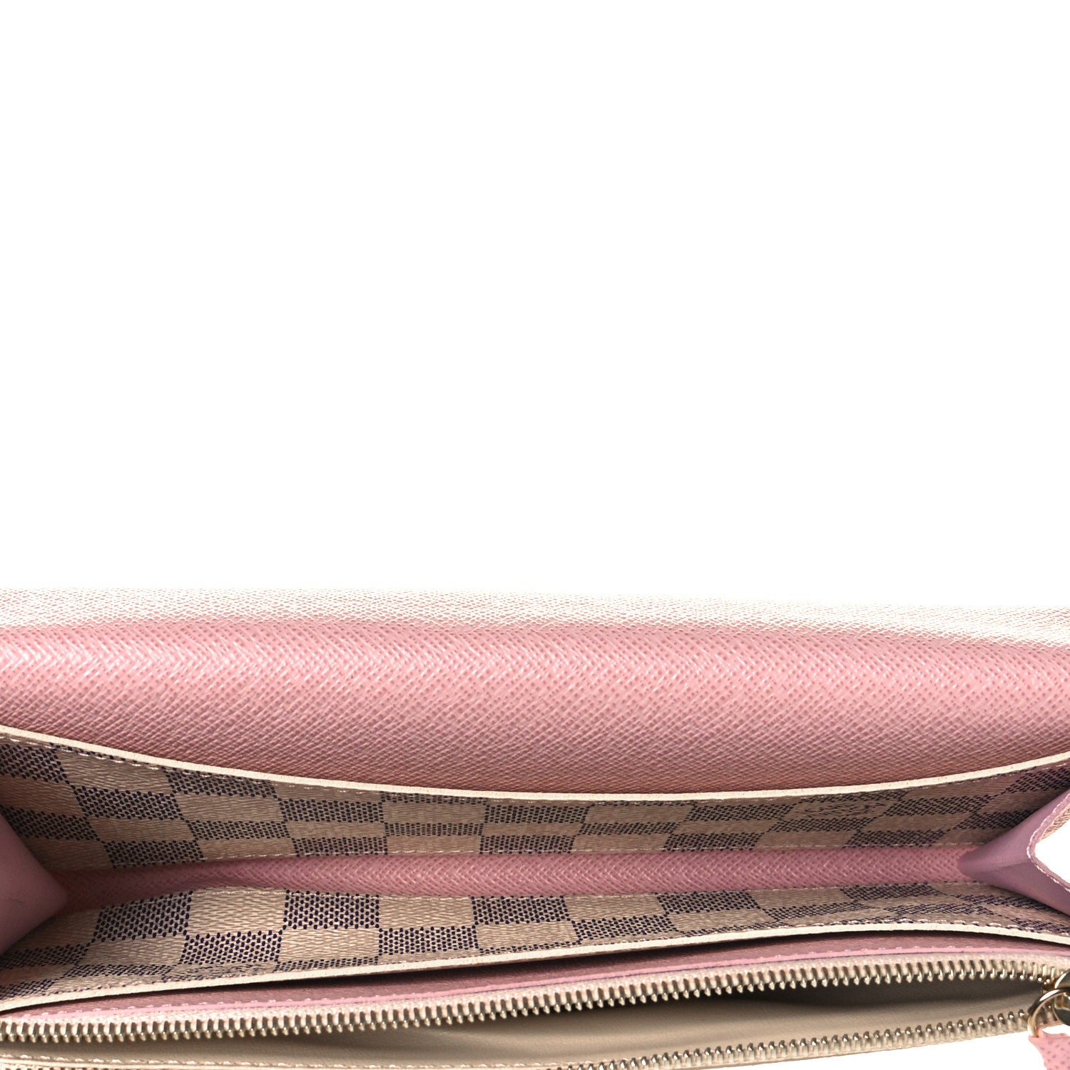 Louis Vuitton Damier Azur Emilie Wallet Rose Ballerine 4 of 8
