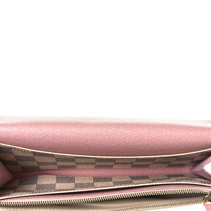 Louis Vuitton Damier Azur Emilie Wallet Rose Ballerine 4 of 8