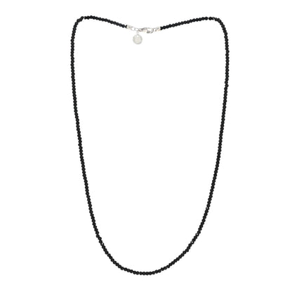 Tiffany Sterling Silver Black Spinel Ziegfeld Bead Necklace 2 of 4