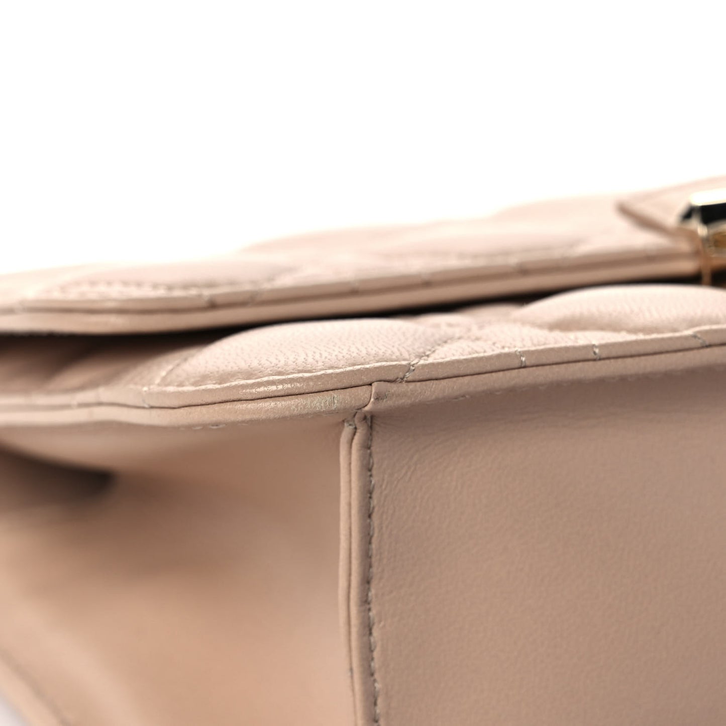 Lambskin Cannage Miss Dior Promenade Pouch Beige