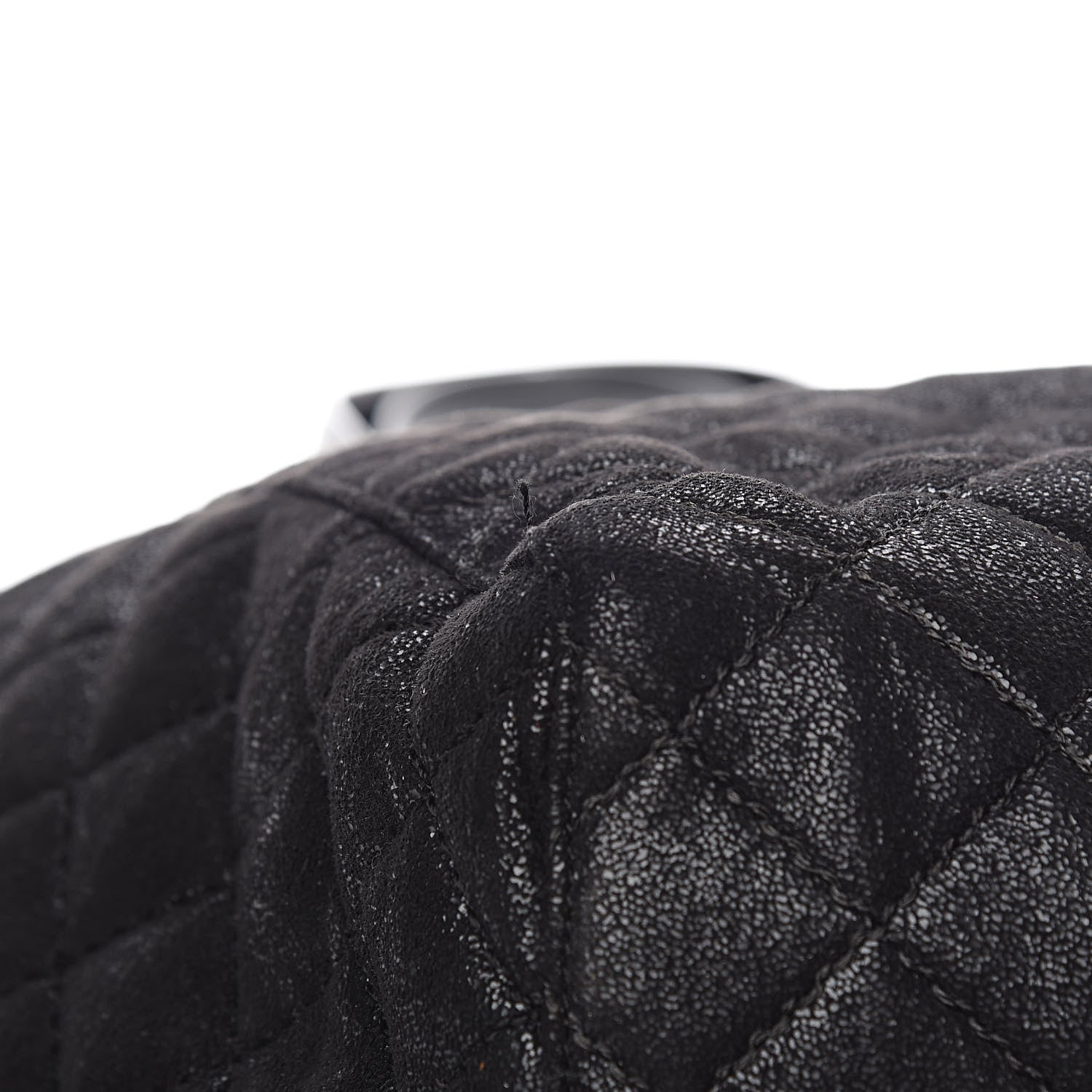 Stella McCartney Shaggy Deer Quilted Falabella Shopper Tote Black 8 of 12