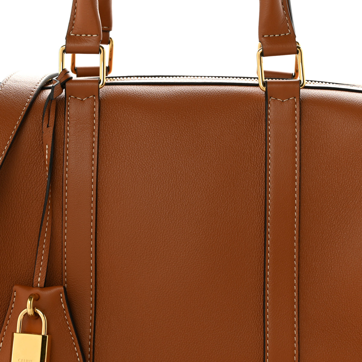 Celine Supple Calfskin Large Boston Bag Tan 8 of 10