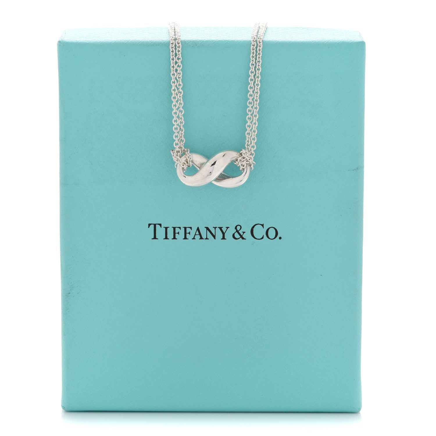 Tiffany Sterling Silver Figure 8 Pendant Necklace 7 of 7
