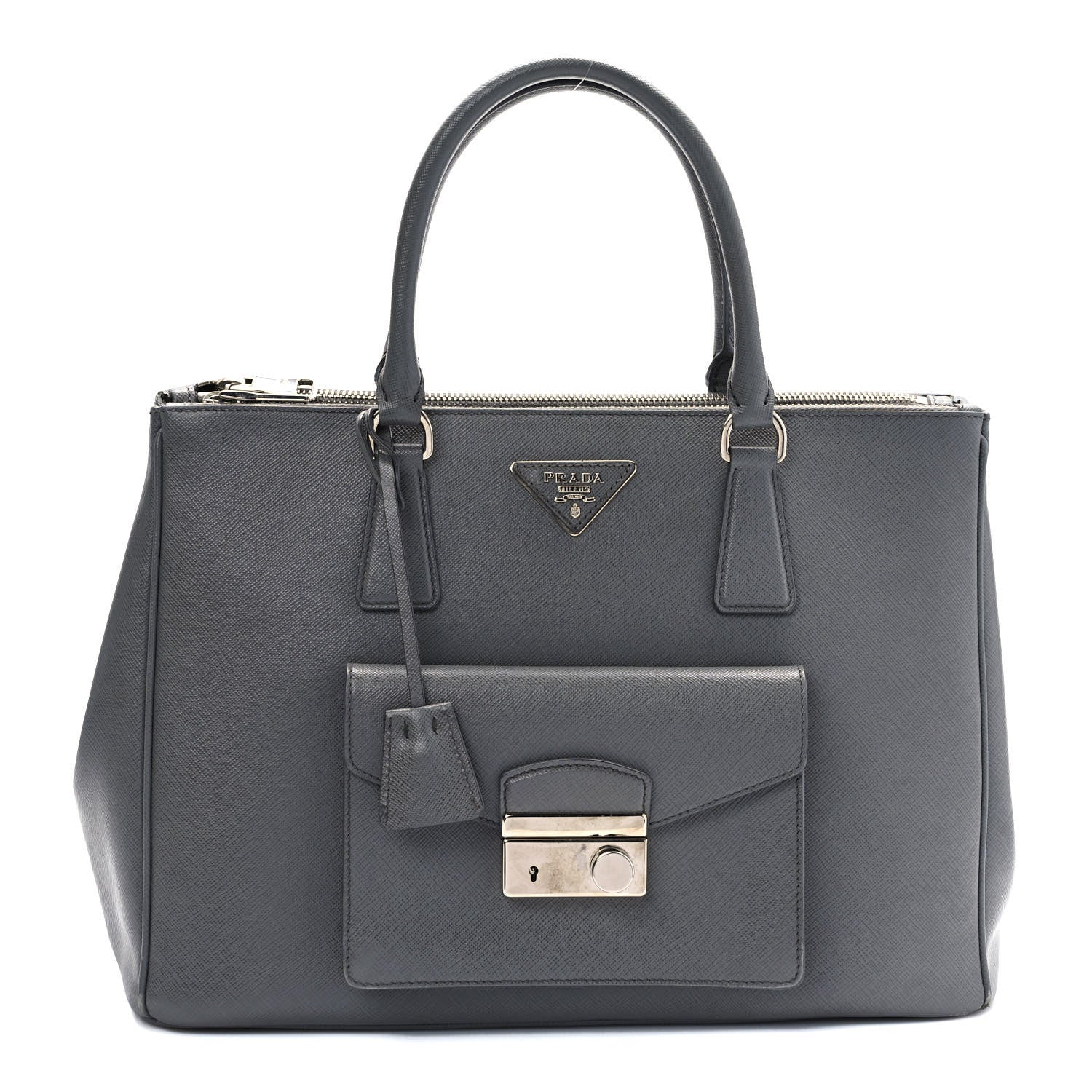 Prada Saffiano Lux Galleria Front Pocket Tote Marmo 1 of 10