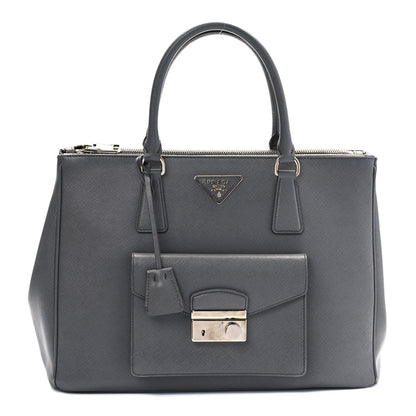 Prada Saffiano Lux Galleria Front Pocket Tote Marmo 1 of 10