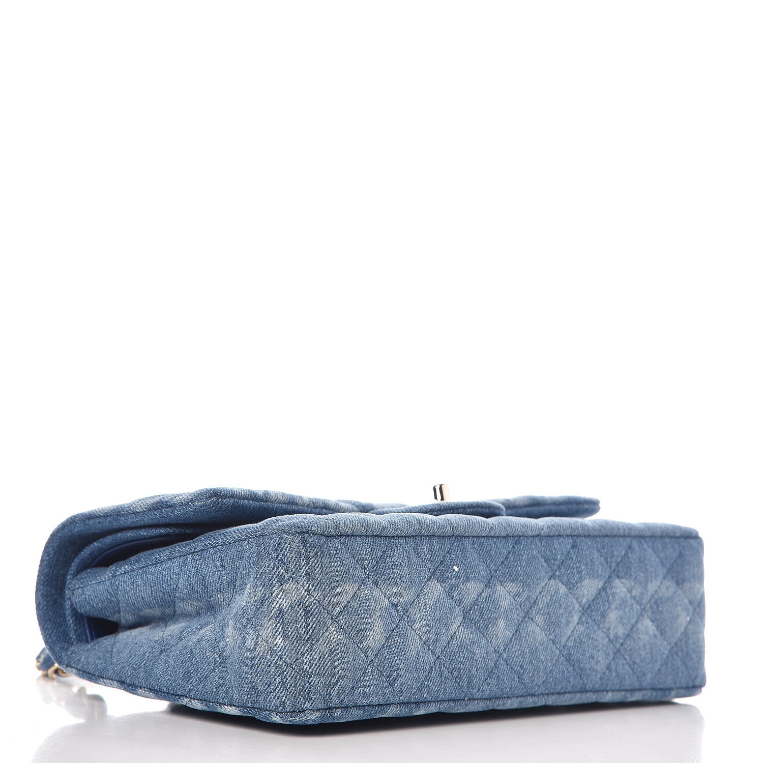 Chanel Denim Quilted Medium Double Flap Blue 4 of 9