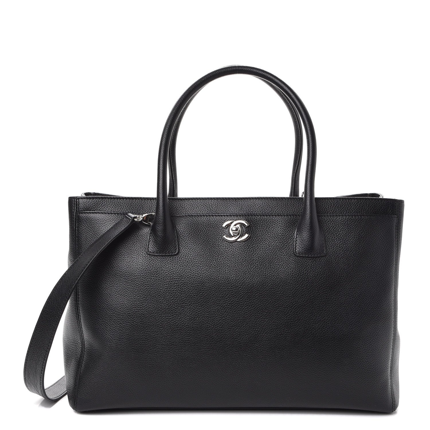 Chanel Calfskin Cerf Executive Shopper Tote Black 1 of 6