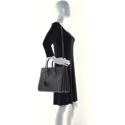 Saint Laurent Grained Calfskin Small Sac De Jour Fog 3 of 12