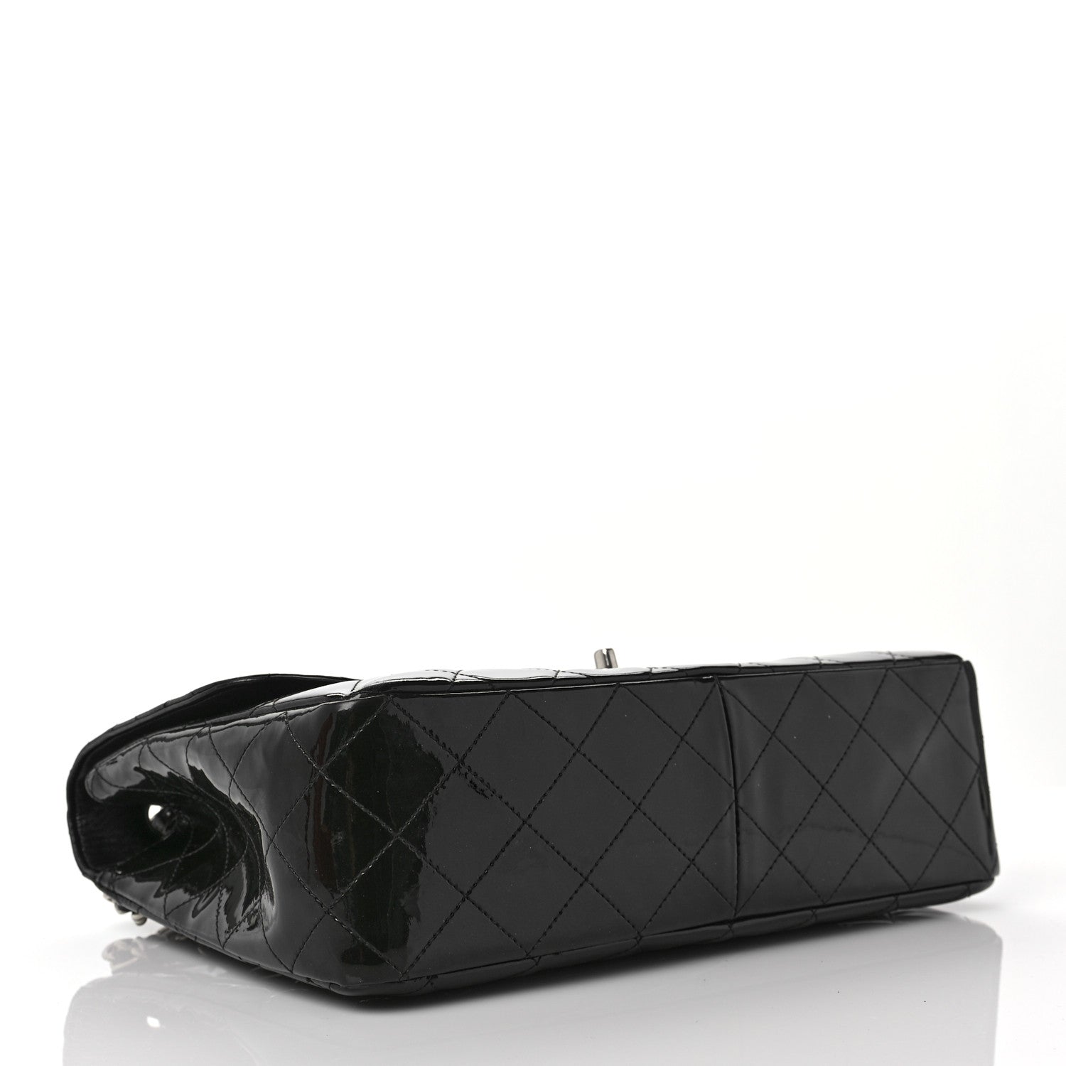 Chanel Patent Quilted Jumbo Single Flap Black 4 of 10