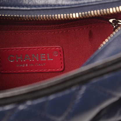 Chanel Aged Calfskin Quilted Small Gabrielle Hobo Navy Black 6 of 10