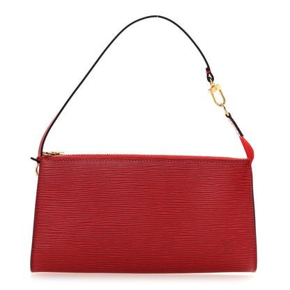 Louis Vuitton Epi Pochette Accessories 24 Castillan Red 1 of 12