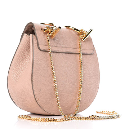 Chloe Grained Lambskin Mini Drew Shoulder Bag Cement Pink 3 of 11
